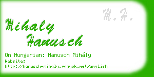 mihaly hanusch business card
